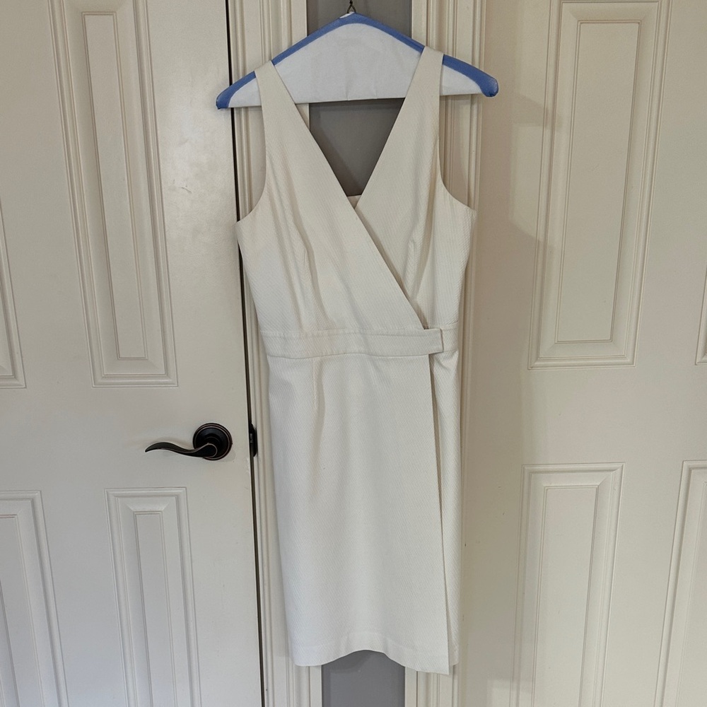 DKNY Cream Sleeveless Midi Dress